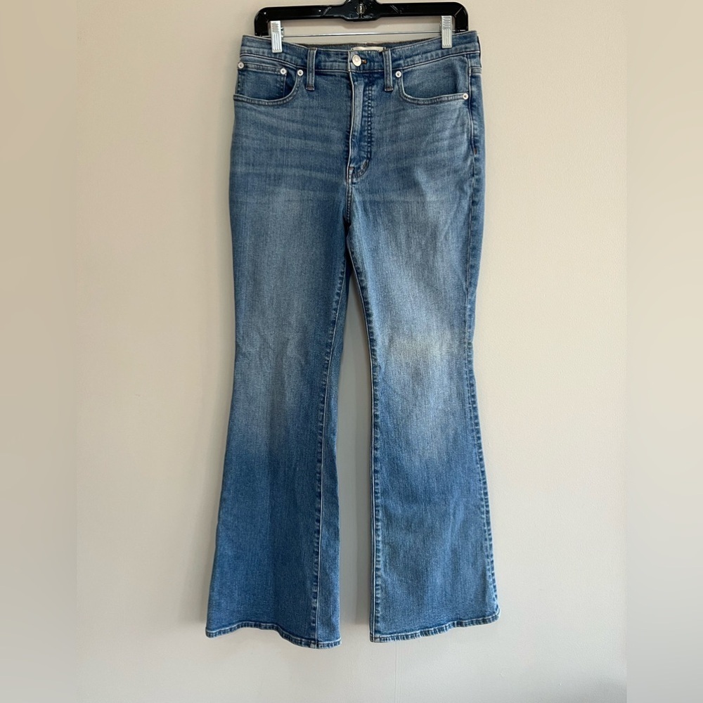 Madewell Skinny High Rise Stretch Flare Jeans Fairson Medium-Light Blue, size 29 - Picture 2 of 10